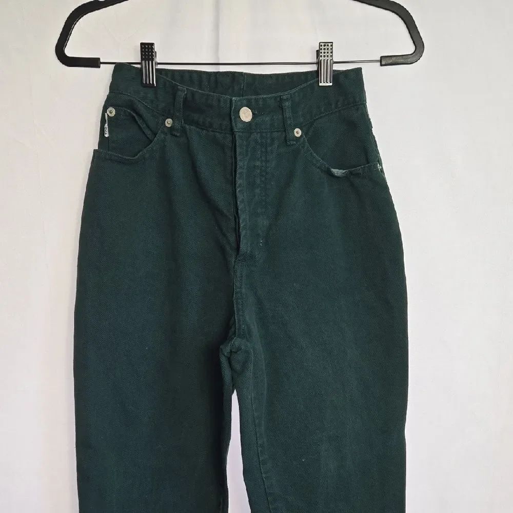 BONGO Women's High Rise Jeans - Dark Green